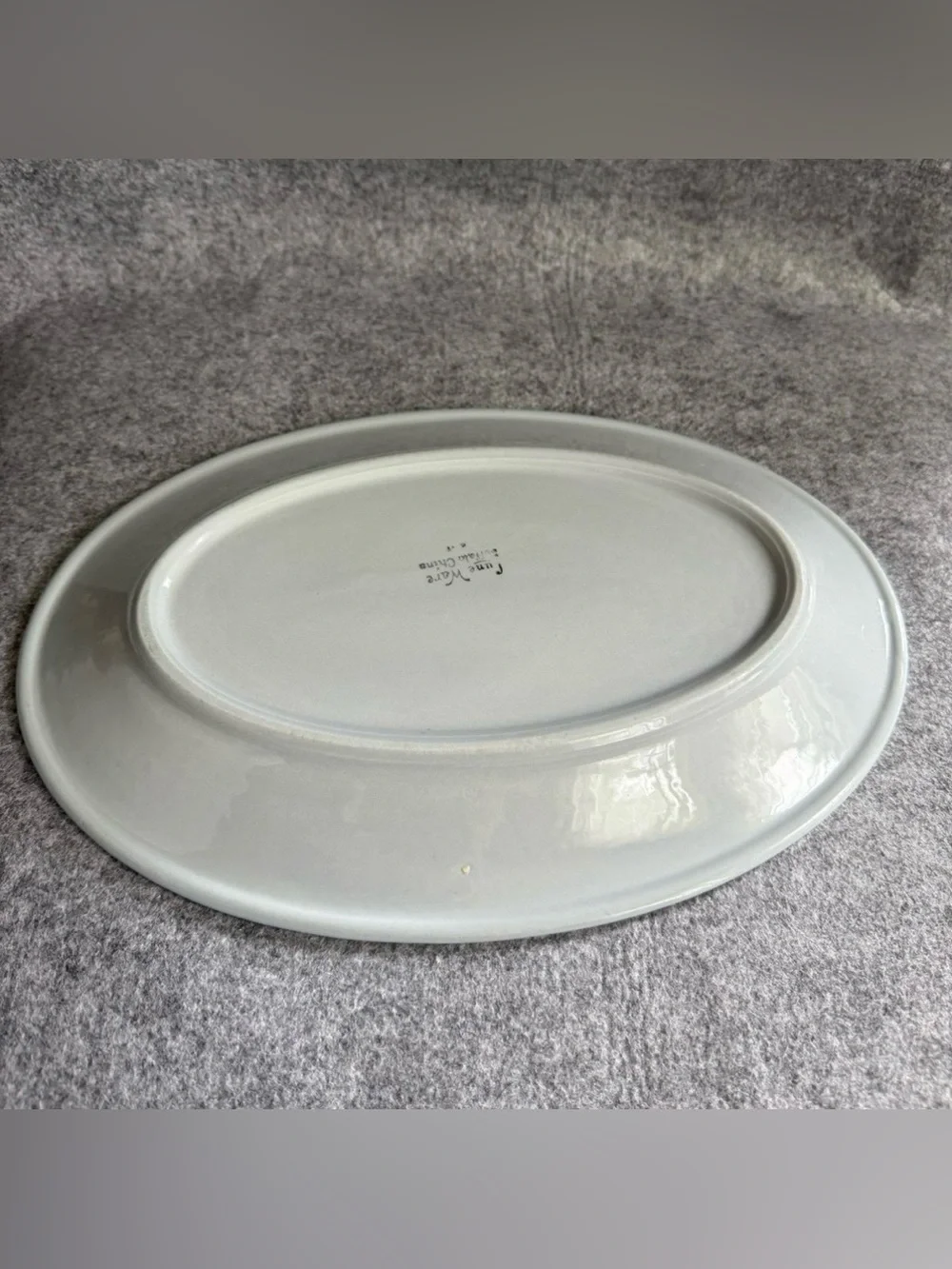 Vintage Buffalo China Blue Lune Ware Restaurant-Style Oval Platter